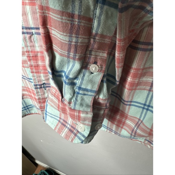 LL Bean Mens Plaid Button Down Shirt M Tall Slightly Fitted Cotton Blend - Picture 5 of 9